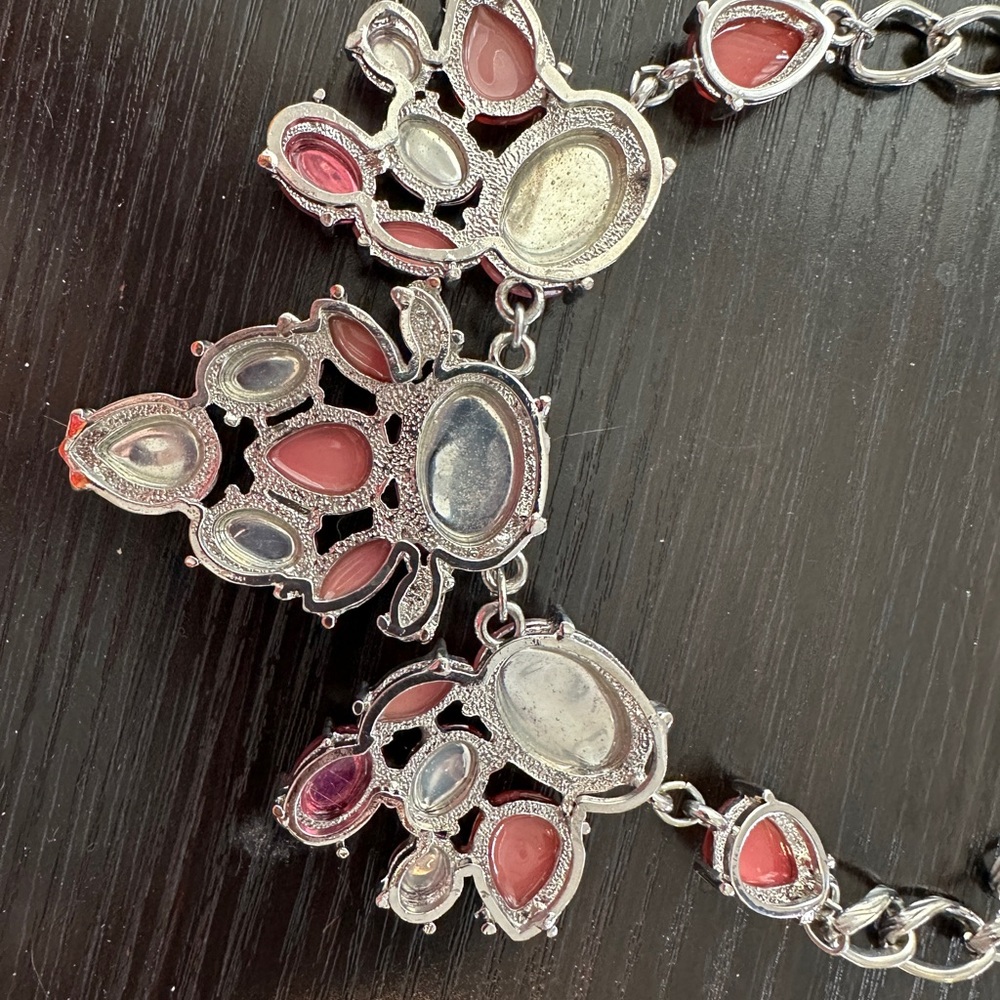 Pink & Orange Statement Necklace - Picture 5 of 11